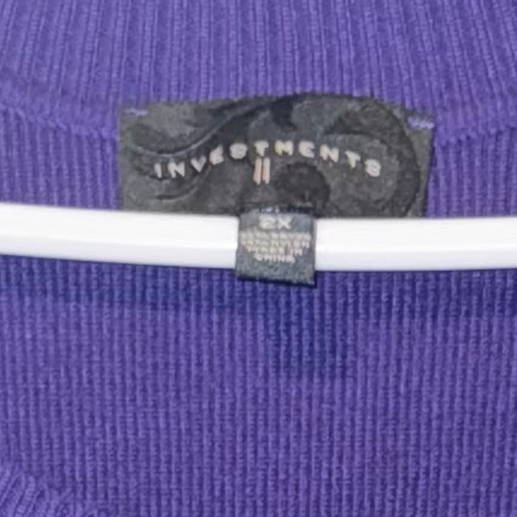 Investements II | Purple Sweater | Size 2X - Picture 2 of 8
